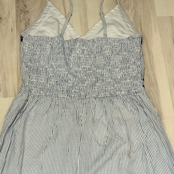 Japna Sky Blue Striped Jumpsuit with Navy Accents - Picture 5 of 10